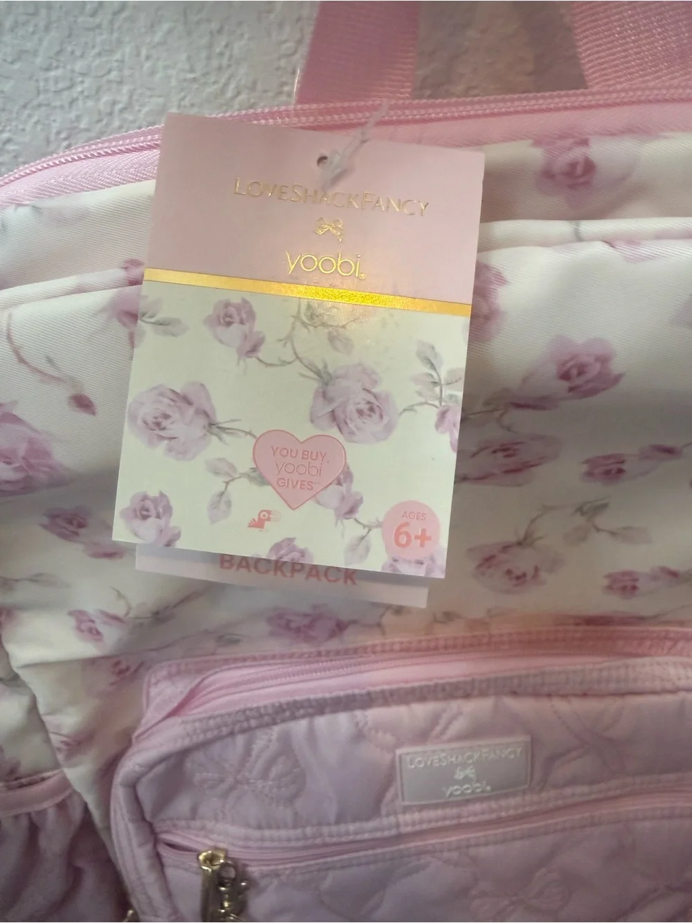 LoveShackFancy × Target - Yoobi Backpack Sterling Dusk, LoveShackFancy Backpack